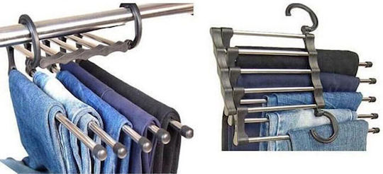 ikonka Wardrobe Hanger for Pants Metallic KX9078 1pcs