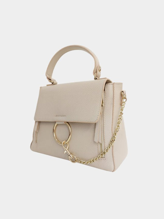 Chris Borsa Leather Women's Bag Shoulder Beige