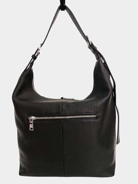 Chris Borsa Leather Women's Bag Shoulder Black