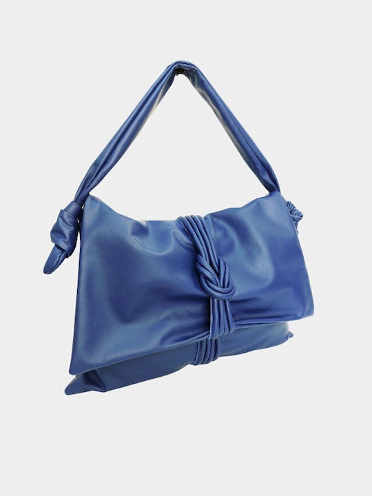 Chris Borsa Leder Damen Umschlagtasche Blau