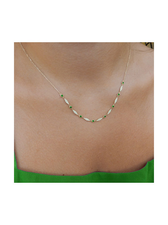 Art d or Necklace from Gold 14K with Zircon