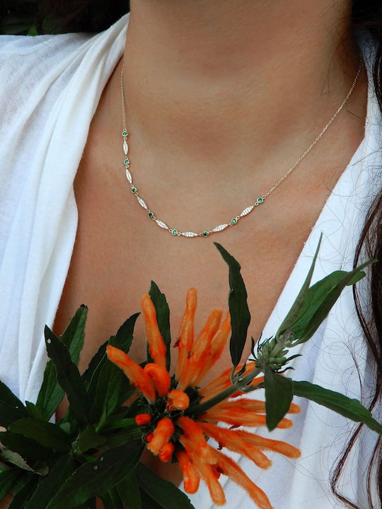 Art d or Gold 14K Necklace with Green Zircon