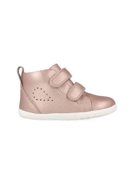 Bobux Kids Sneakers High with Scratch Pink