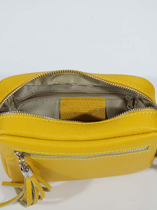 Passaggio Leather Leather Women's Bag Crossbody Yellow