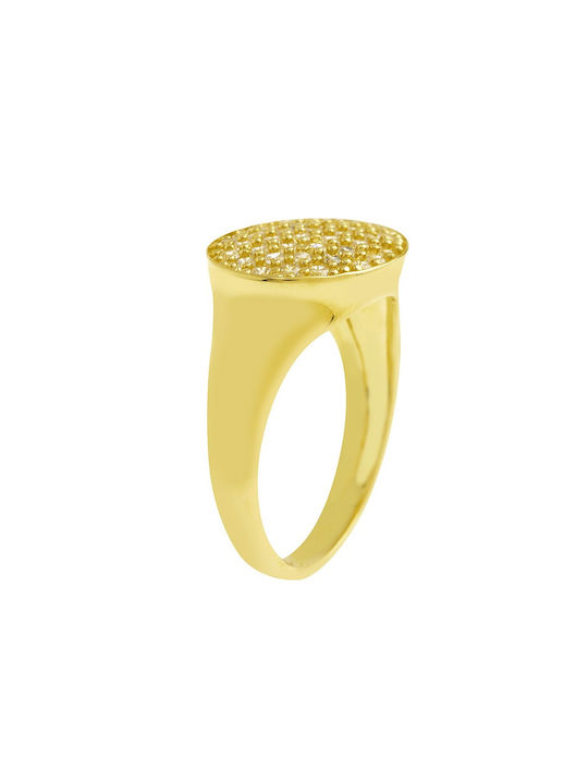 Senzio Belibasakis Damen Chevalier Ring mit Zirkonia 14K