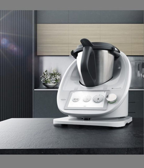Thermoslider H V2 Plus Άσπρο Premium – Ξύλινη Συρόμενη Βάση Thermomix Tm6 Tm5
