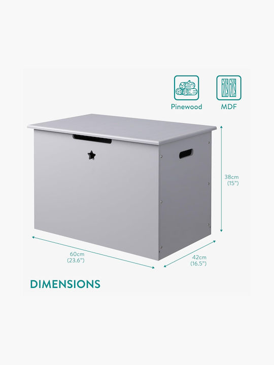 Navaris din Lemn Gri 60x38x42cm 1buc