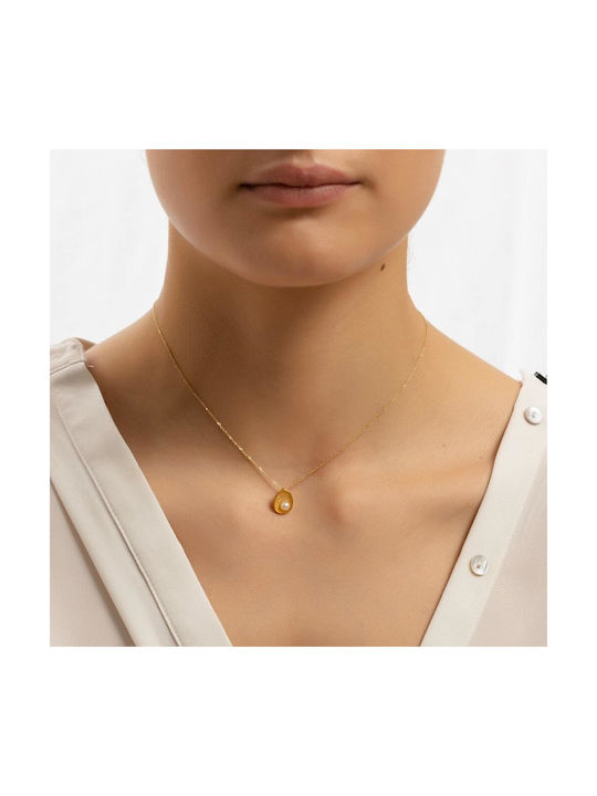 Eforo Necklace from Gold 14K with Pearls