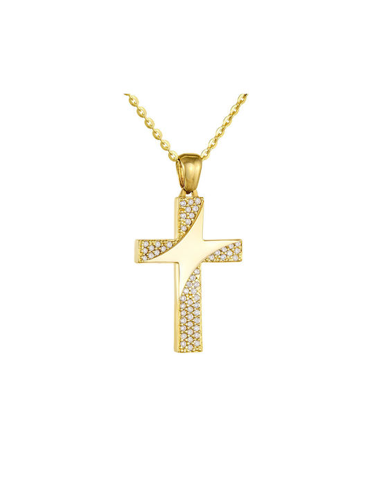 Ioannis Kosmima Women's Gold Cross 14K Double Sided