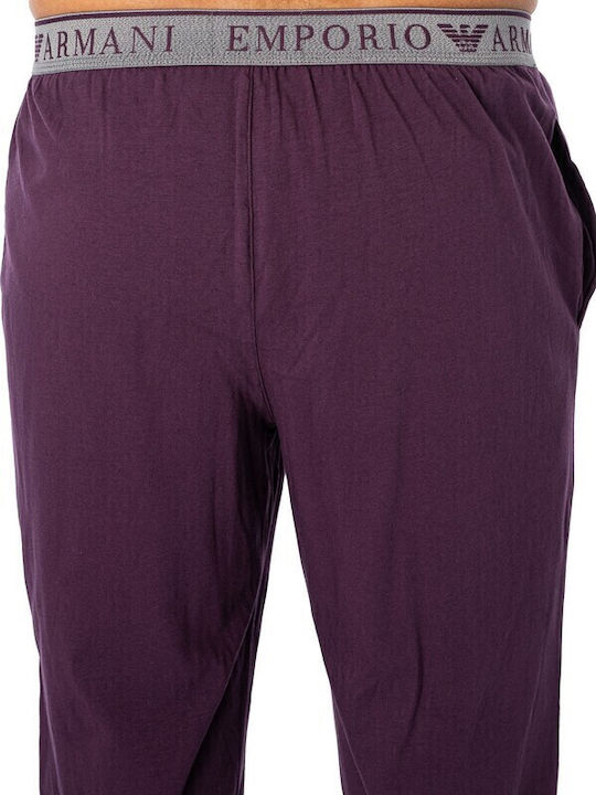 Emporio Armani Men's Summer Pajamas Set Mel Grey-blackberry