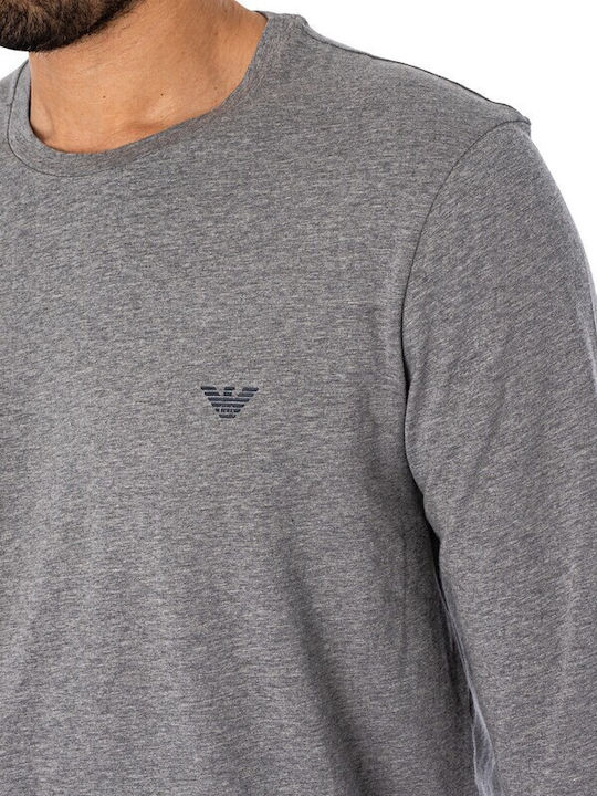Emporio Armani Men's Summer Pajamas Set Mel Grey-blackberry