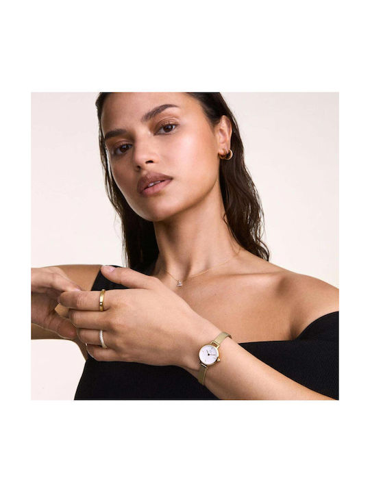 Daniel Wellington Petite Uhr mit Gold Metallarmband