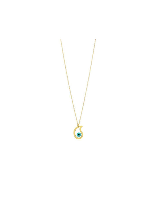 Q-Jewellery Necklace Eye from Gold 14K