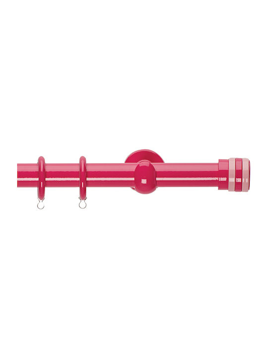 Zogometal Metallisch Vorhangstange Einfach Φ25mm 160cm Fuchsia / Pink