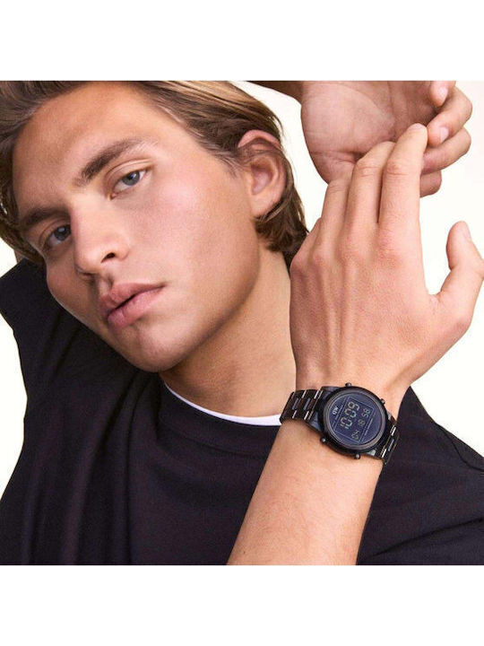 Daniel Wellington Digital Herrenuhr 36mm Chronograph Batterie mit Gray Kautschukarmband