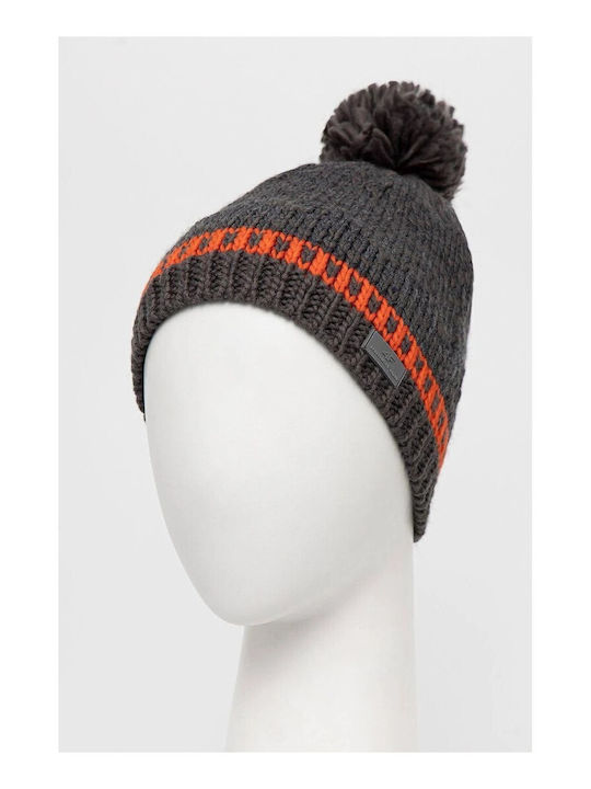 4F Beanie Masculin Căciulă Tricotat în culoarea Gri