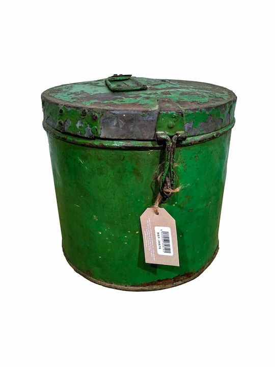 Decorative Container Alexandra House Living Green Iron Craft Style 30 X 27 X 30 Cm