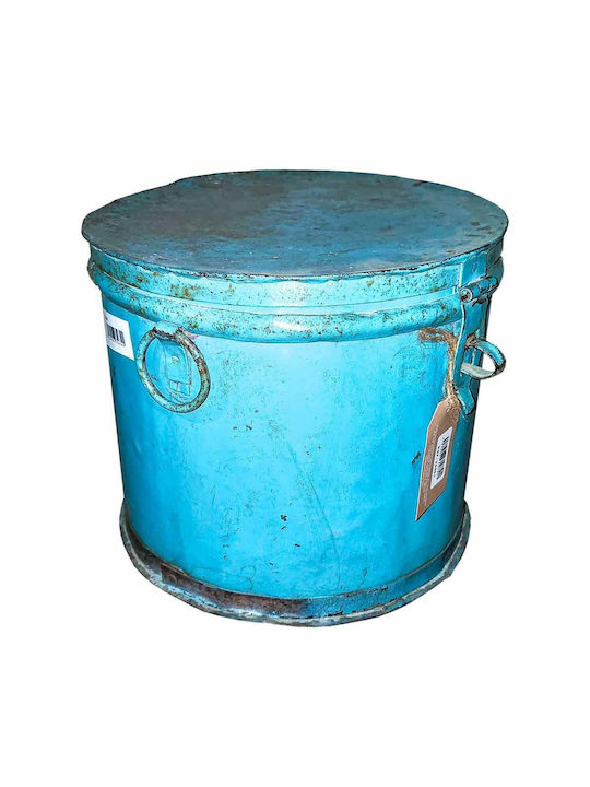 Decorative Container Alexandra House Living Blue Iron Craft Style 29 X 25 X 29 Cm