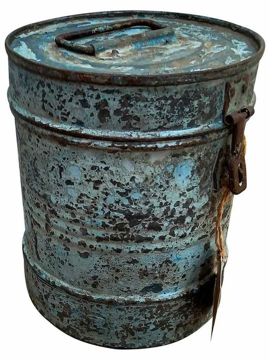 Decorative Container Alexandra House Living Blue Iron Craft Style 20 X 24 X 20 Cm