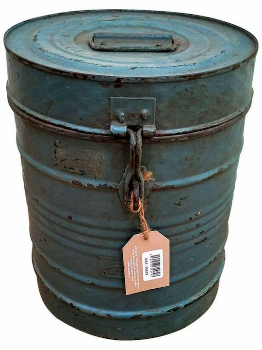 Decorative Container Alexandra House Living Blue Iron Craft Style 26 X 32 X 26 Cm