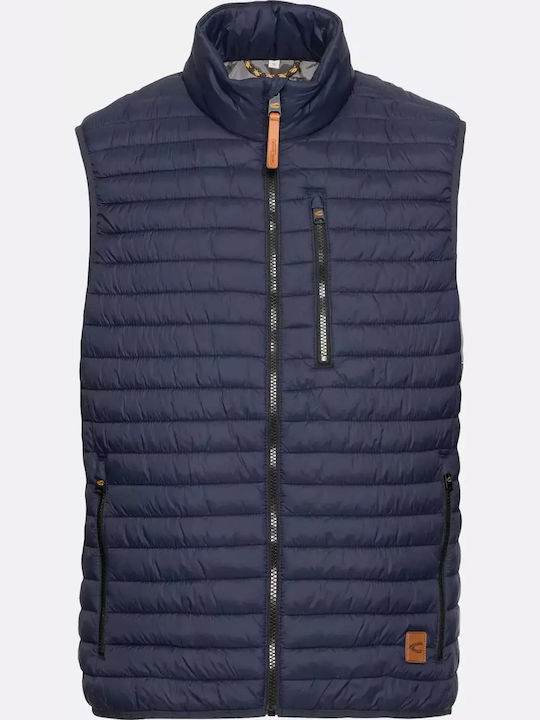 Ärmellos Jacke Puffer Wasserdicht und Winddicht Blue