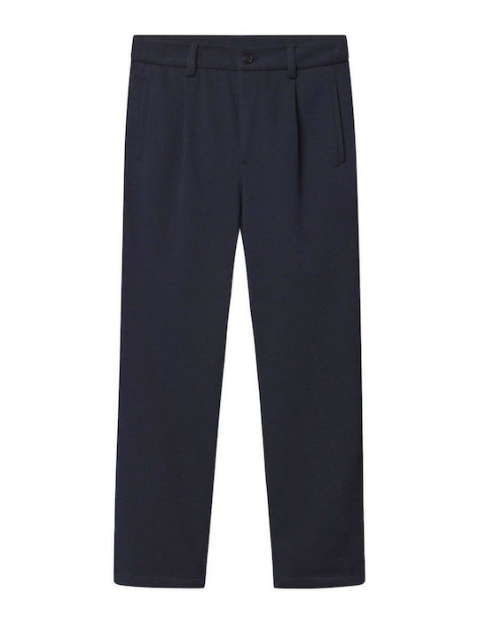 Hose in Geradem Schnitt Marineblau