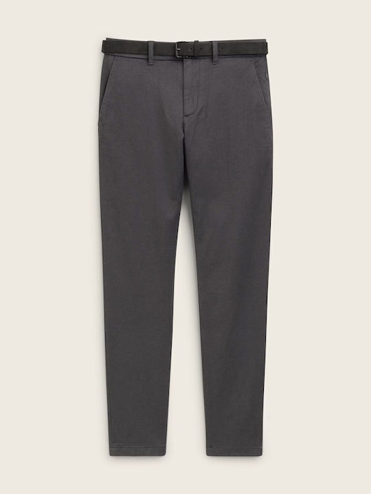 Travis Pantaloni Chino Elastic cu Croială Slim Gray