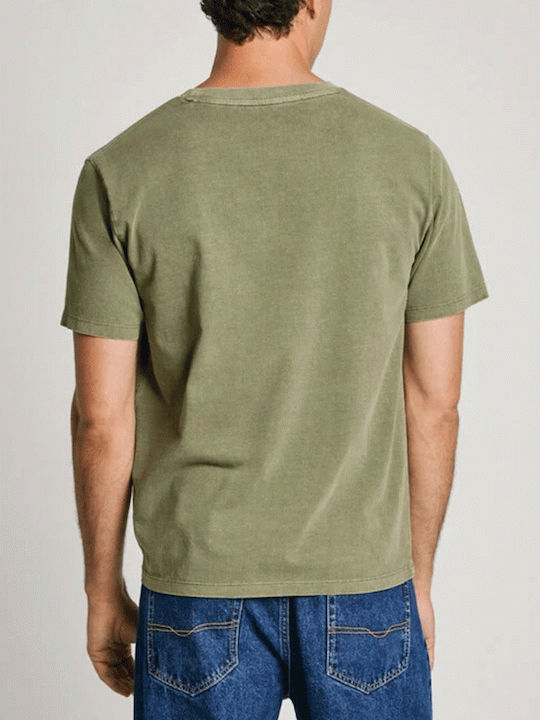 Pepe Jeans Herren T-Shirt Kurzarm Safari Green