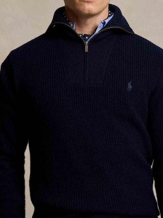 Ralph Lauren Half Men's Sweater with Zipper Hunter Navy