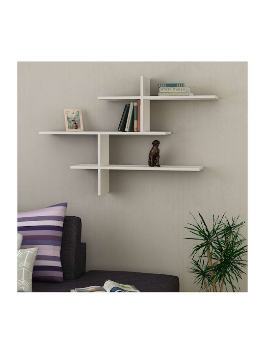 Shelf Wall Leona White Shade 123x22x81cm