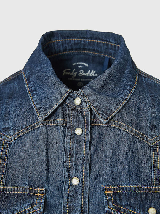 Women's Denim Long Sleeve Shirt Denim