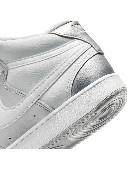 COURT VISION MID Γυναικεία Μποτάκια White / Metallic Silver