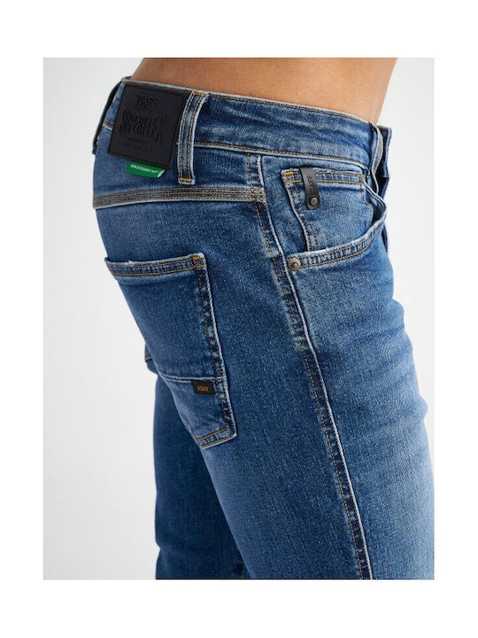Sapphire Ανδρικό Παντελόνι Τζιν Ελαστικό με Slim Tapered Εφαρμογή Sapphire