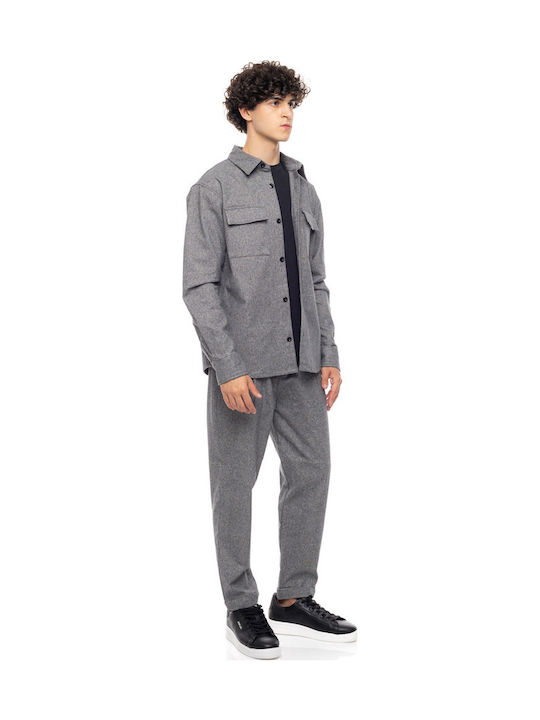Men's Elastic Jeans Pants with Relaxed Fit Grey