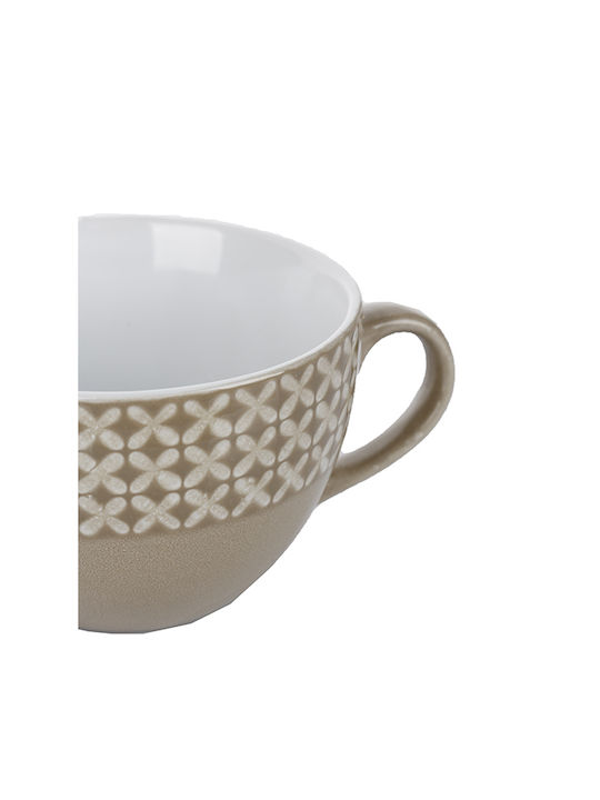 General Trade Tasse Keramik Beige 550ml 1Stück