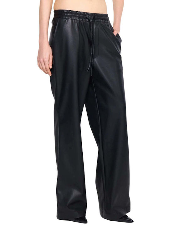 Silvian Heach Women's Leather Trousers Leather