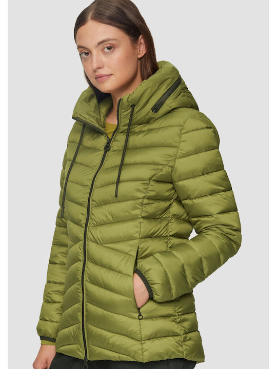 S.Oliver Women's Short Puffer Jacket for Winter Green