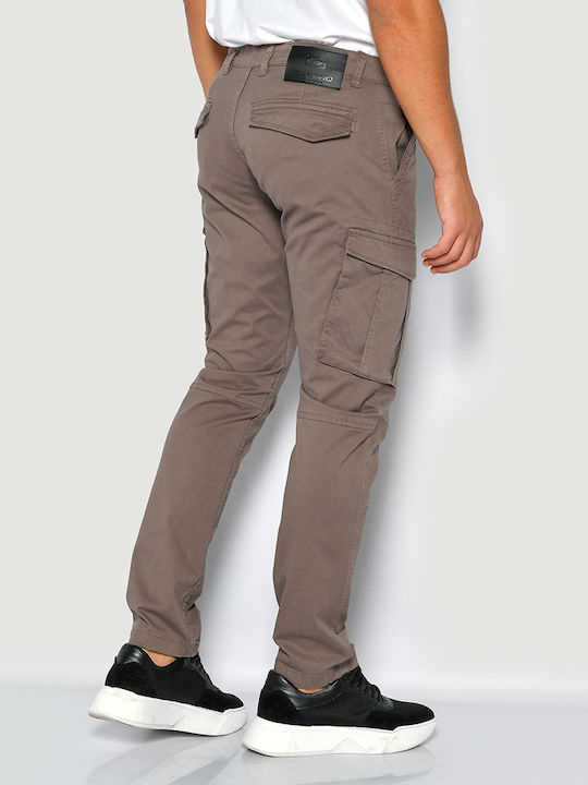 Herrenhose Cargo Elastisch Reguläre Passform Grau