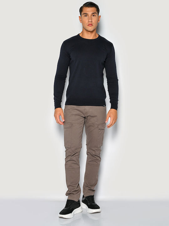 Herrenhose Cargo Elastisch Reguläre Passform Grau