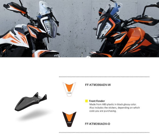 Moto Discovery Motorcycle Front Wheel Fender for KTM 390 Adventure Black 1pcs