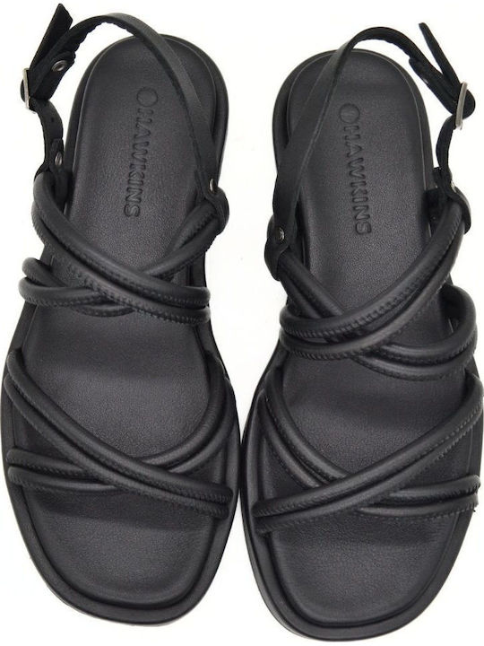 Sandale Casual Damă Din Piele Negru 211904 Negru