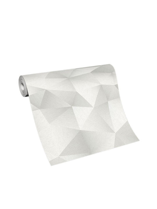 Wallpaper Wall Triangles 3D Effect Light Grey 1021631 0,53cm x 10m