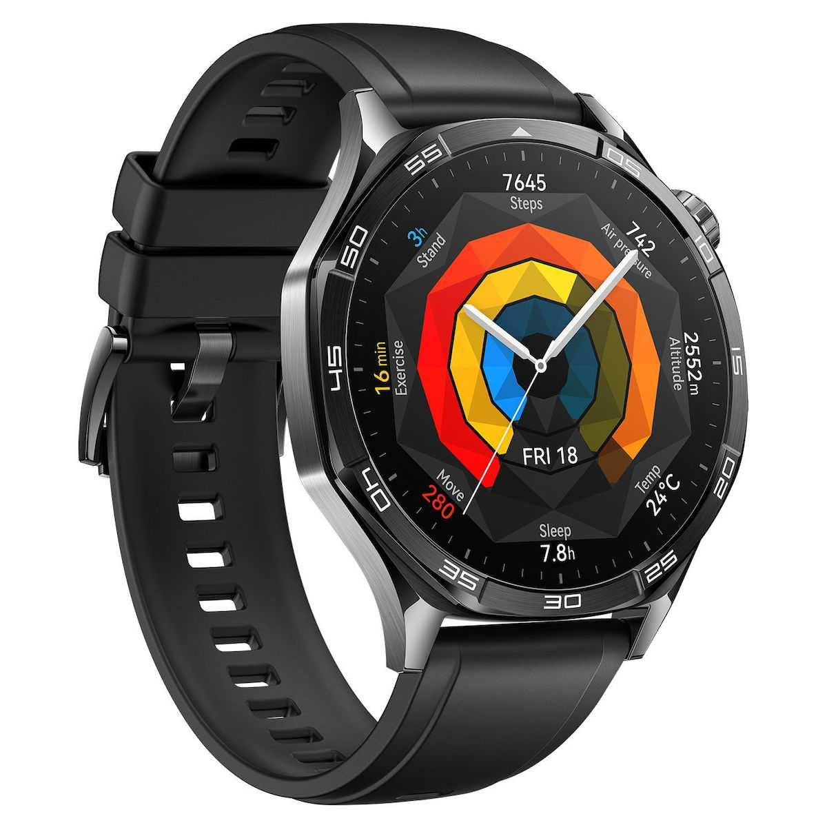 Huawei Watch GT Stainless Steel 46mm Αδιάβροχο με Παλμογράφο