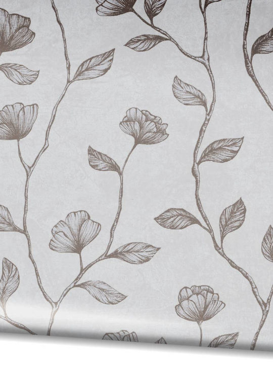 Wall wallpaper Floral Metallic Grey-Bronze 34801 0,53x10.05m