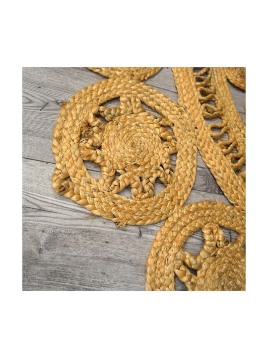 Summer jute rug Piemonte Mustard 150 x 150 Round