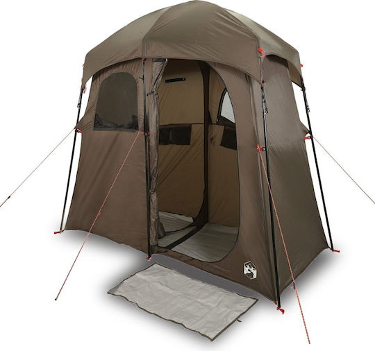 vidaXL Camping Tent Toilet Brown