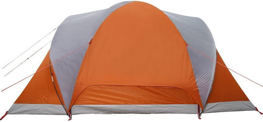 vidaXL Camping Tent Tunnel Orange for 6 People 375x225x176cm