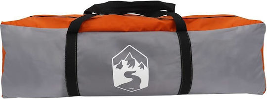 vidaXL Camping Tent Tunnel Orange for 6 People 375x225x176cm