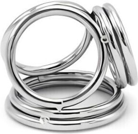 Naughty Toys Chrome Triple Penisring