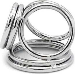 Naughty Toys Chrome Triple Penisring